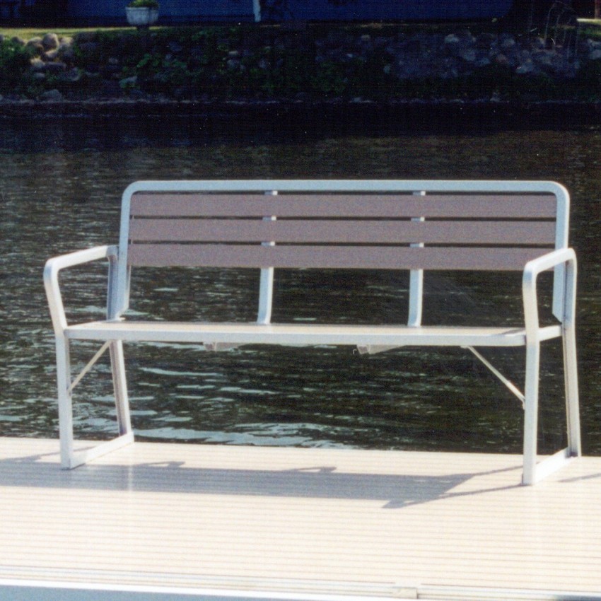 Aluminum three person bench seating