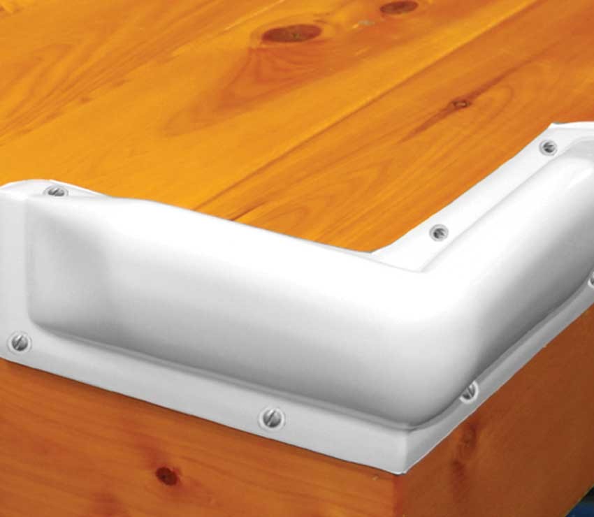 Marine Vinyl Dock Side Corner Bumper - Dock Bumpers, 90 Degree Bumper